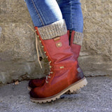 Stilvolle Hohe Damen Winterstiefel - Nora in Rot
