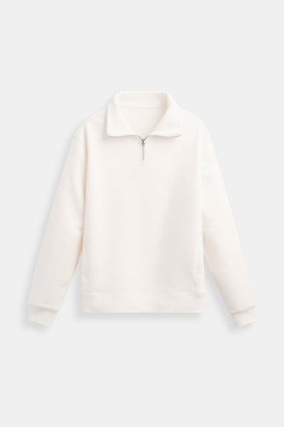 Minimalistischer Fleece-Pullover mit Reißverschluss – Wärme & Stil vereint