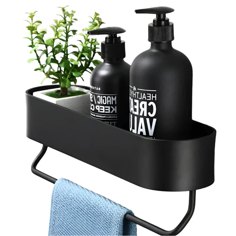 Elegantes Badezimmerregal mit Handtuchhalter