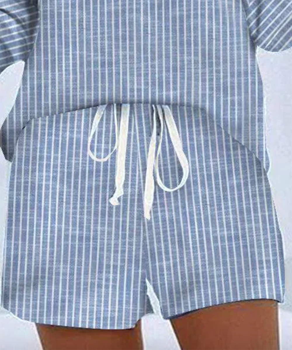 Lässiges Lounge-Set | Gestreiftes Design & Kapuzendetail | Bequeme Passform