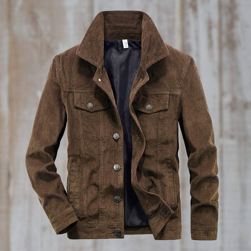 Cordjacke mit Knopfverschluss | Retro-Charme | Robuster Look