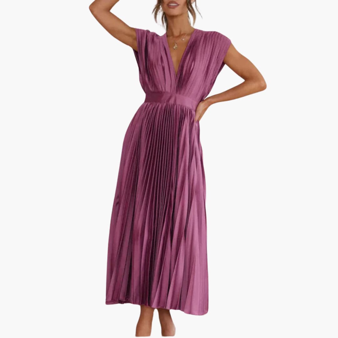 Elegantes Midikleid mit V-Ausschnitt - Damen Abendmode Farfetch