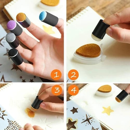 50% RABATT | DazzleDab™ | DIY Schwamm-Finger-Mal-Set - inkl. 20 Farben