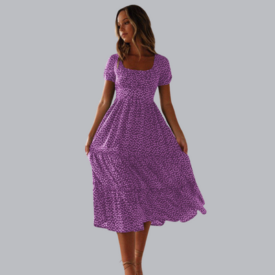 Odelinde™ | Feminines Midikleid mit Puffärmeln