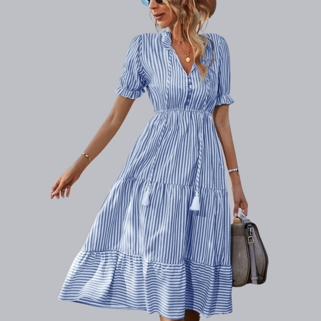 Theophanie™ | Luftiges Hemdblusenkleid mit Taillenband