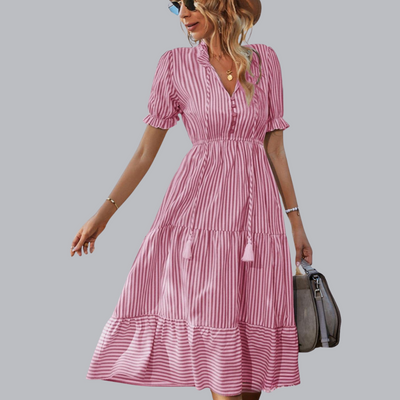 Theophanie™ | Luftiges Hemdblusenkleid mit Taillenband