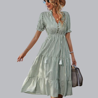 Theophanie™ | Luftiges Hemdblusenkleid mit Taillenband