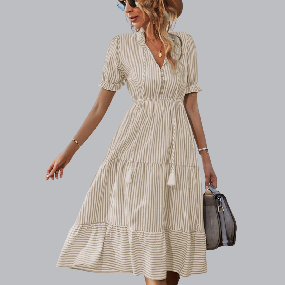 Theophanie™ | Luftiges Hemdblusenkleid mit Taillenband