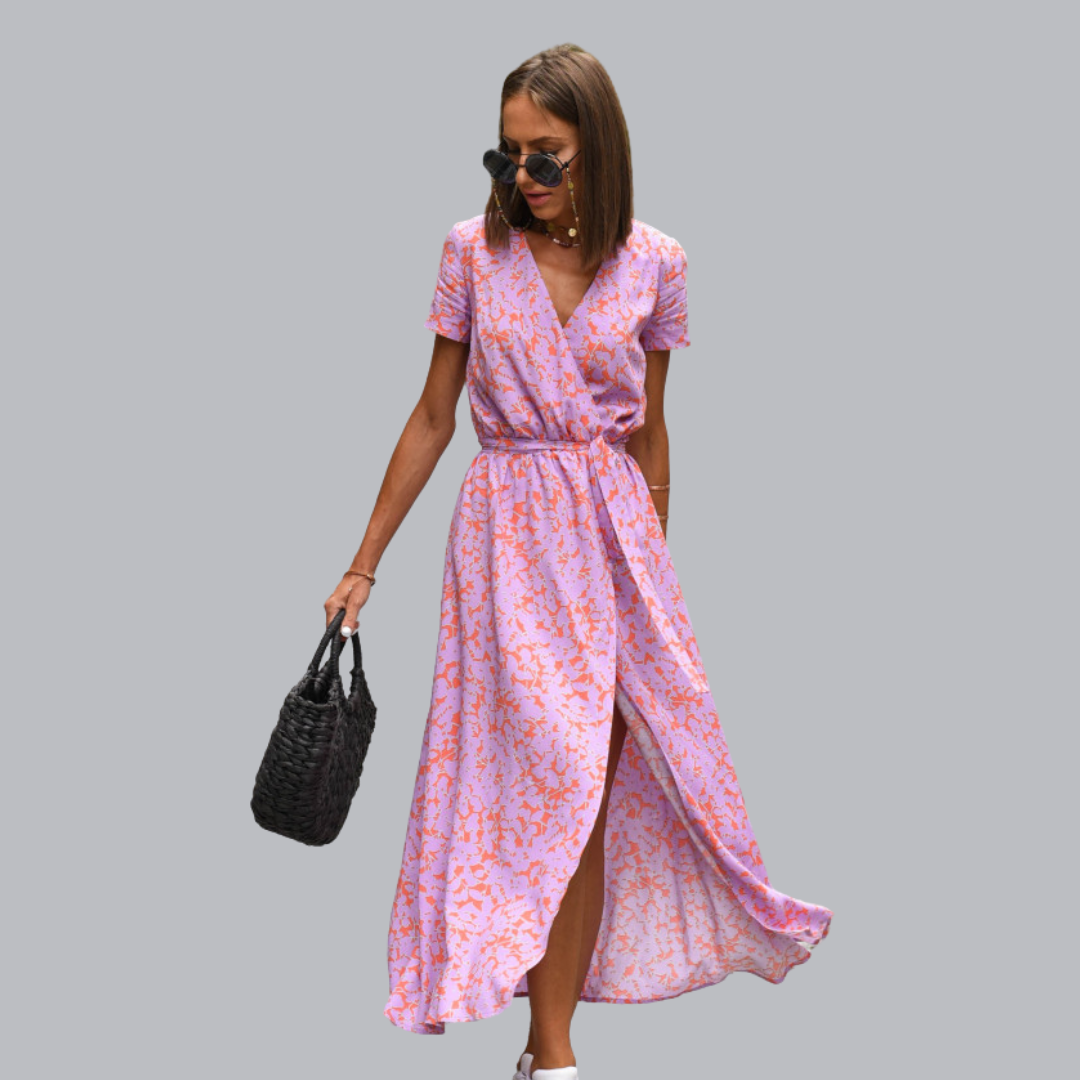 Nia™ | Sommerliches Wickelkleid mit Taillengürtel in mehreren Designs