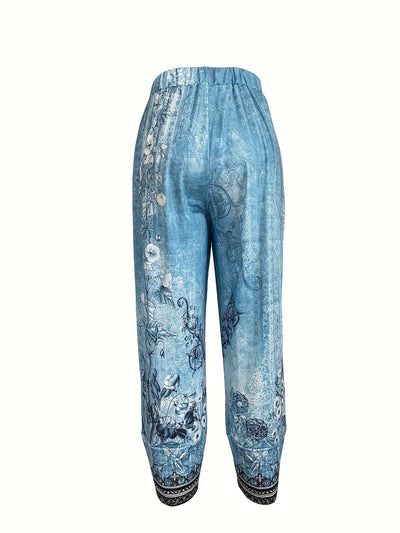 Kayden – Vintage Capri Hose Mit Blumenmuster