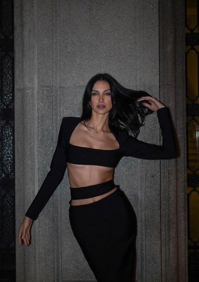 Elegantes Zweiteiler-Set | Sexy Top & Maxi-Rock | Zeitlose Raffinesse