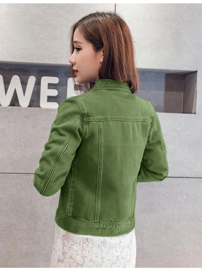 Rosalyn – Kurzärmelige Jeansjacke Im Boho Stil