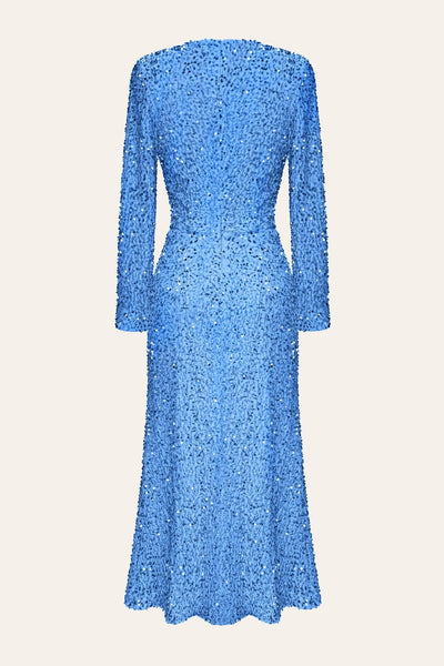 Glitzerndes Maxikleid | Figurbetonter Schnitt & Paillettenbesatz | Glamouröse Eleganz