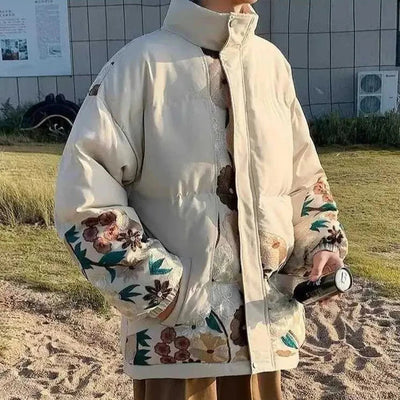 Noah - Blumendruck Herren Oversize-Jacke