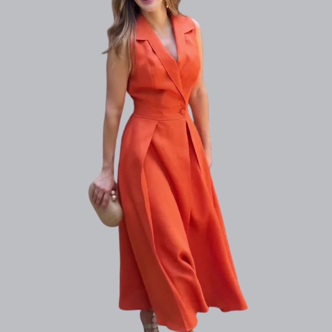 Sigune™ | Elegantes Blazer-Kleid in Maxilänge