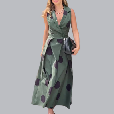 Sigune™ | Elegantes Blazer-Kleid in Maxilänge