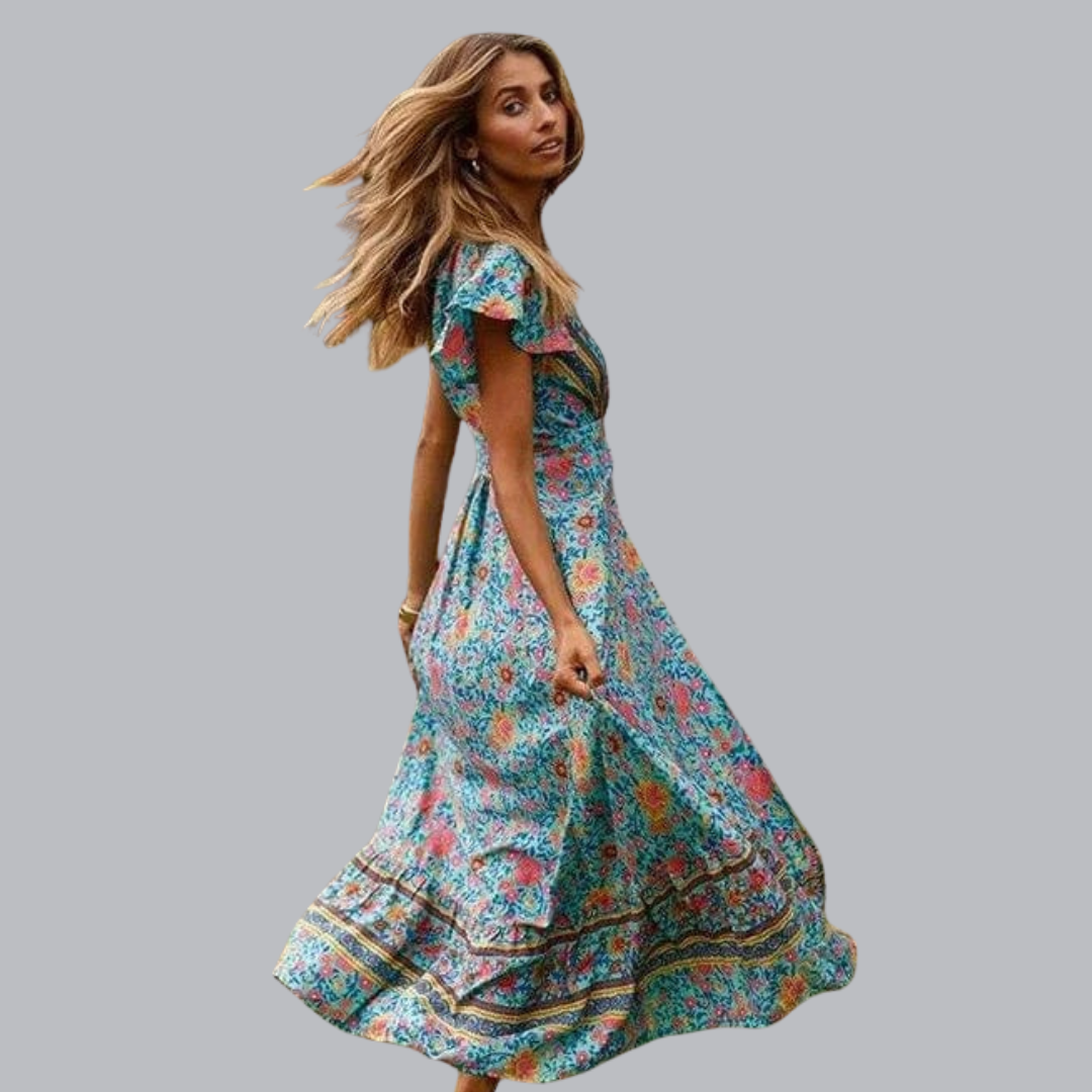 Klara™ | Maxi Kleid Mit Hohem Schlitz