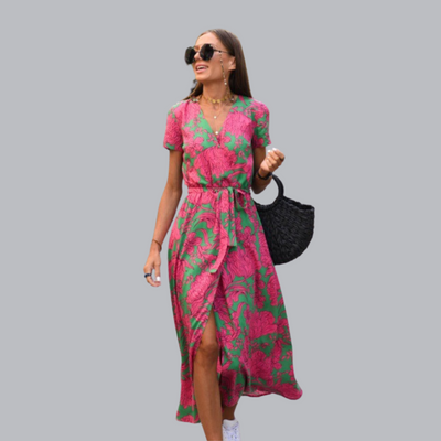 Nia™ | Sommerliches Wickelkleid mit Taillengürtel in mehreren Designs