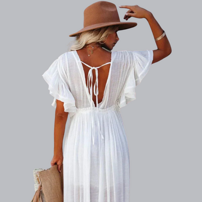 Editha™ | Maxi Weiße Strandkleid