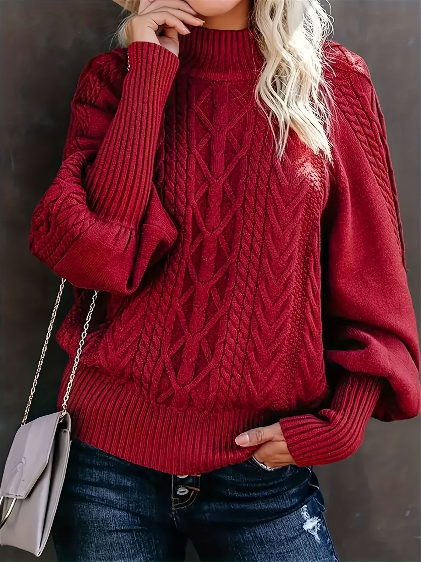 Tinsley – Lässiger Langarm Strickpullover