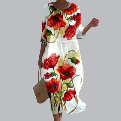 Alethea™ | Stilvolles Blumenmaxi-Kleid