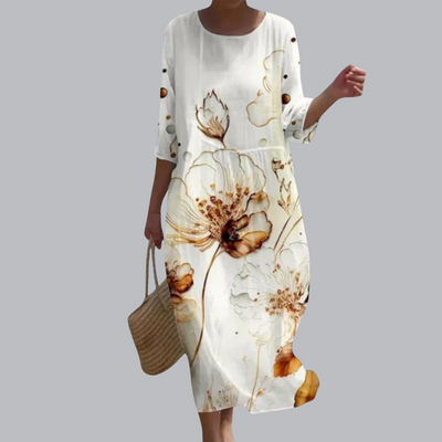 Alethea™ | Stilvolles Blumenmaxi-Kleid