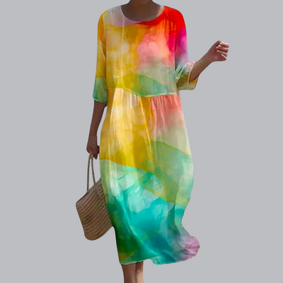 Alethea™ | Stilvolles Blumenmaxi-Kleid