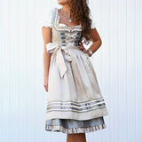 Libby - Stilvolles Dirndl mit kurzen Ärmeln für Damen in Weiß