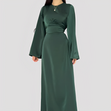 Rebecca - Lässiges langes Kleid für Damen in Grün