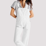 Sophie - Lässiger, locker sitzender Jeans-Jumpsuit für Damen in Weiß