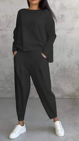 Trendy Casual Damen Kleidung Set - Brooklyn in Schwarz