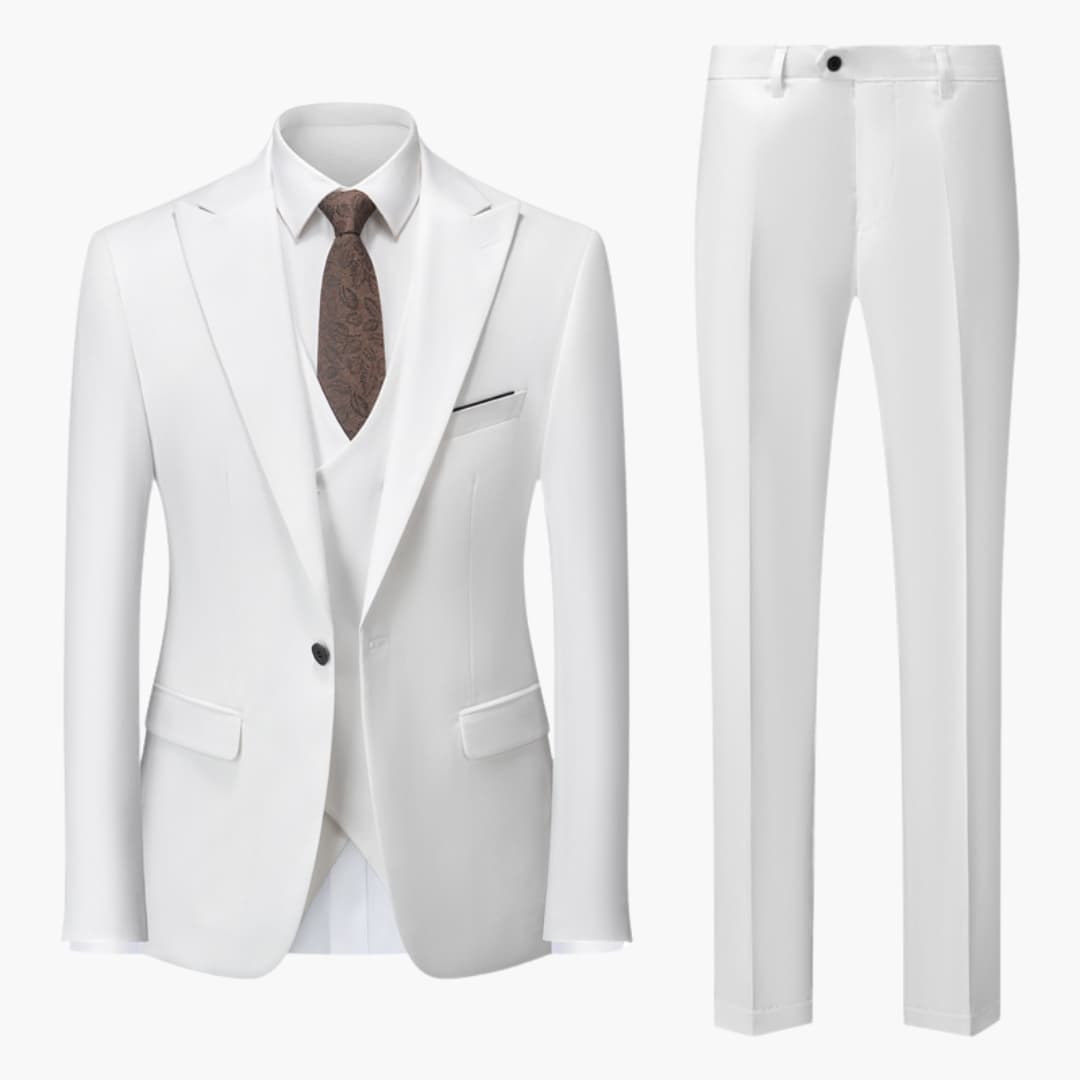 Eleganter Slim Fit Anzug - Herren 3-teilig für Business