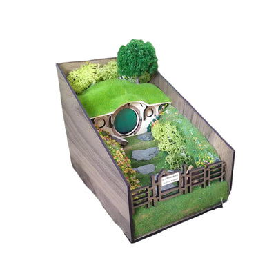 MiniScape Buchstützen – Handgefertigte dekorative Buchhalter mit Mikrolandschaftsdesign