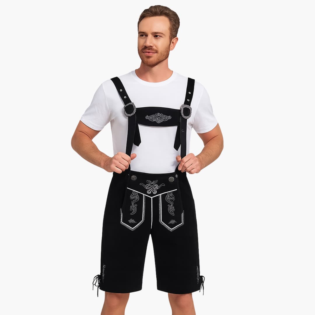 Lederhose mit Hosenträgern für Herren - Oktoberfest 2025