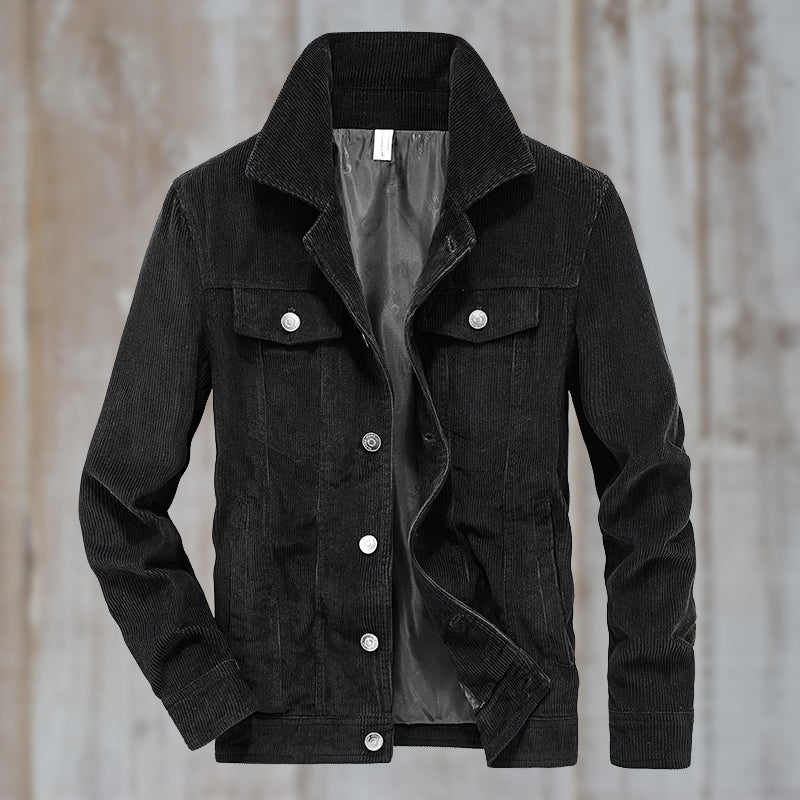 Cordjacke mit Knopfverschluss | Retro-Charme | Robuster Look