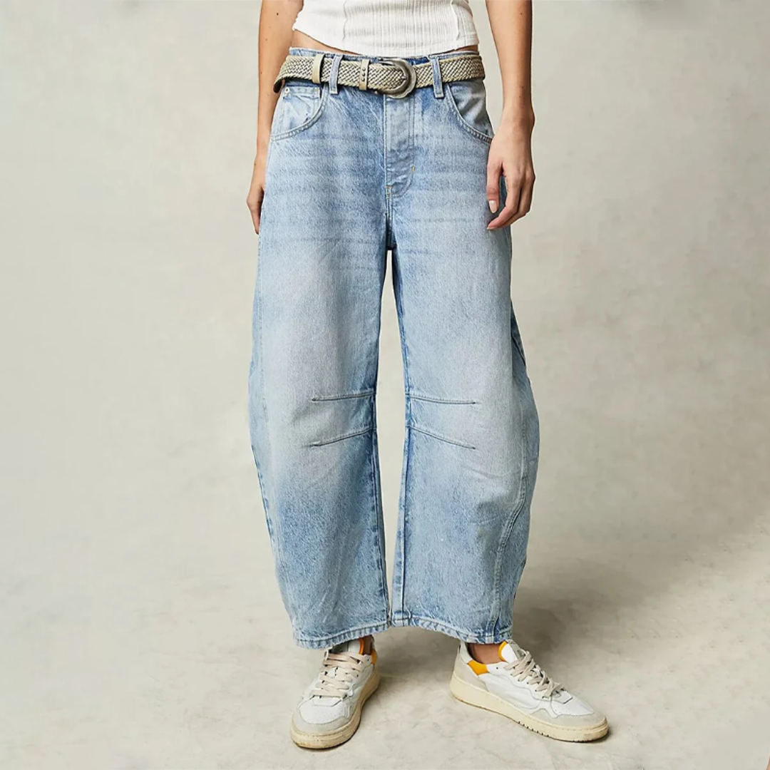 Danica | High-Waisted Wide Leg Denim Jeans