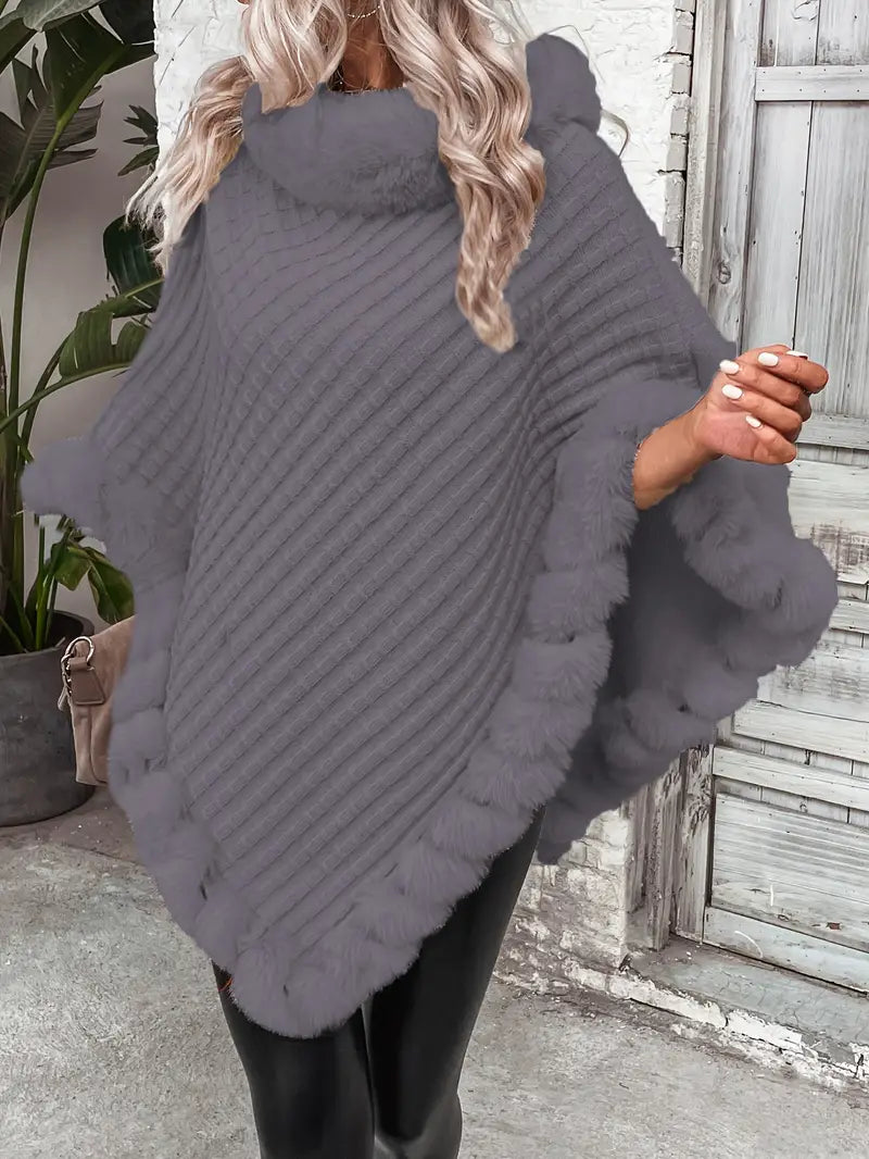 FurWarm™ - Luxuriöser Warmer Pullover mit Pelzbesatz