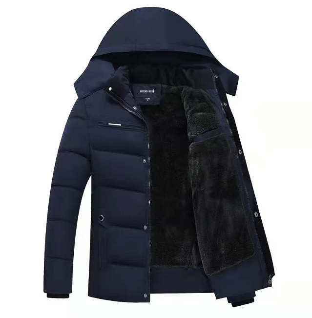 Frostel™ | Herren Winterjacke mit Kapuze, gepolstert und fleecegefüttert – Perfekt für kalte Tage