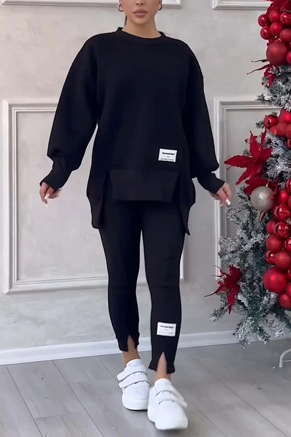 Zweiteiliges Lounge-Set | Oversize-Sweatshirt & Leggings | Bequem & Stilvoll