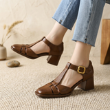 Damen Chiko Mikhaila Quadratische Blockabsatzschuhe – Elegantes Bequemes Schuhwerk in Braun