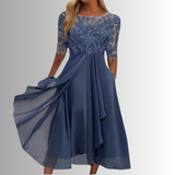 Rhonda - Elegantes Damen-Spitzenkleid in Blau