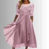 Rhonda - Elegantes Damen-Spitzenkleid in Rosa