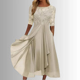 Rhonda - Elegantes Damen-Spitzenkleid in Creme