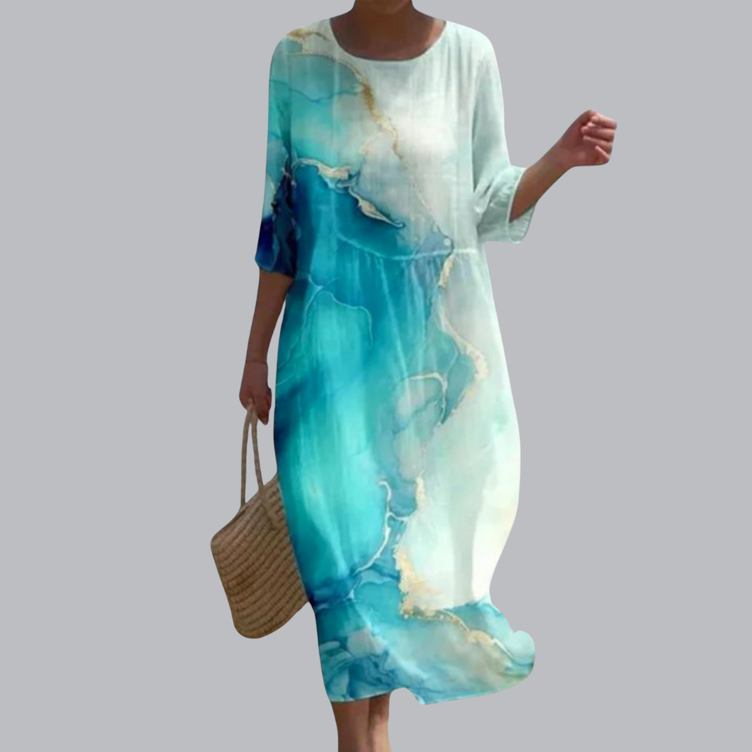 Alethea™ | Stilvolles Blumenmaxi-Kleid