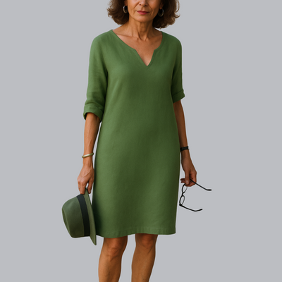 Rohesia™ | Elegantes V-Ausschnitt Kleid