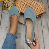 Orthopädische Damen-Ballerinas mit Komfortsohle & klassischem Design – Mia in Hellblau