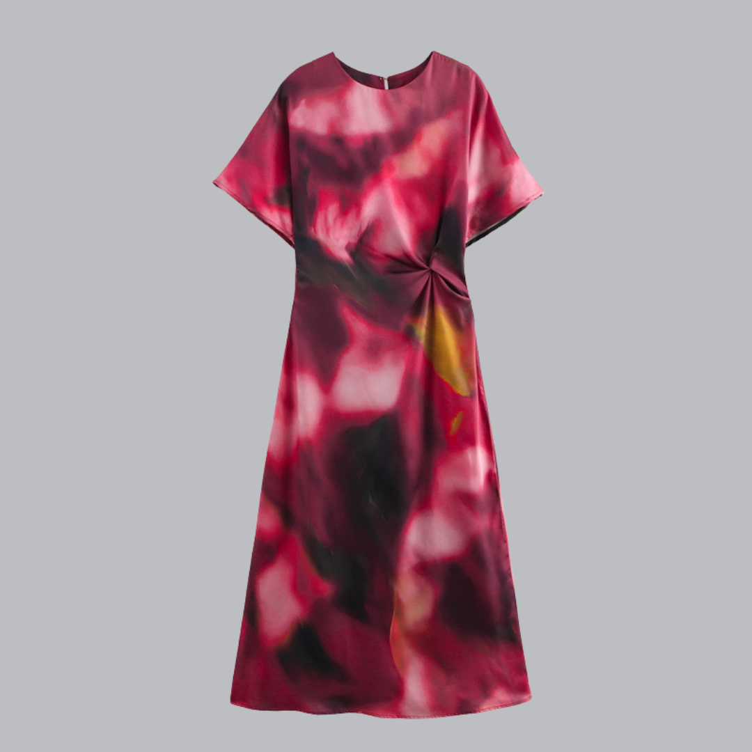 Odilia™ | Lockeres Midikleid mit seitlicher Raffung in mehreren Design