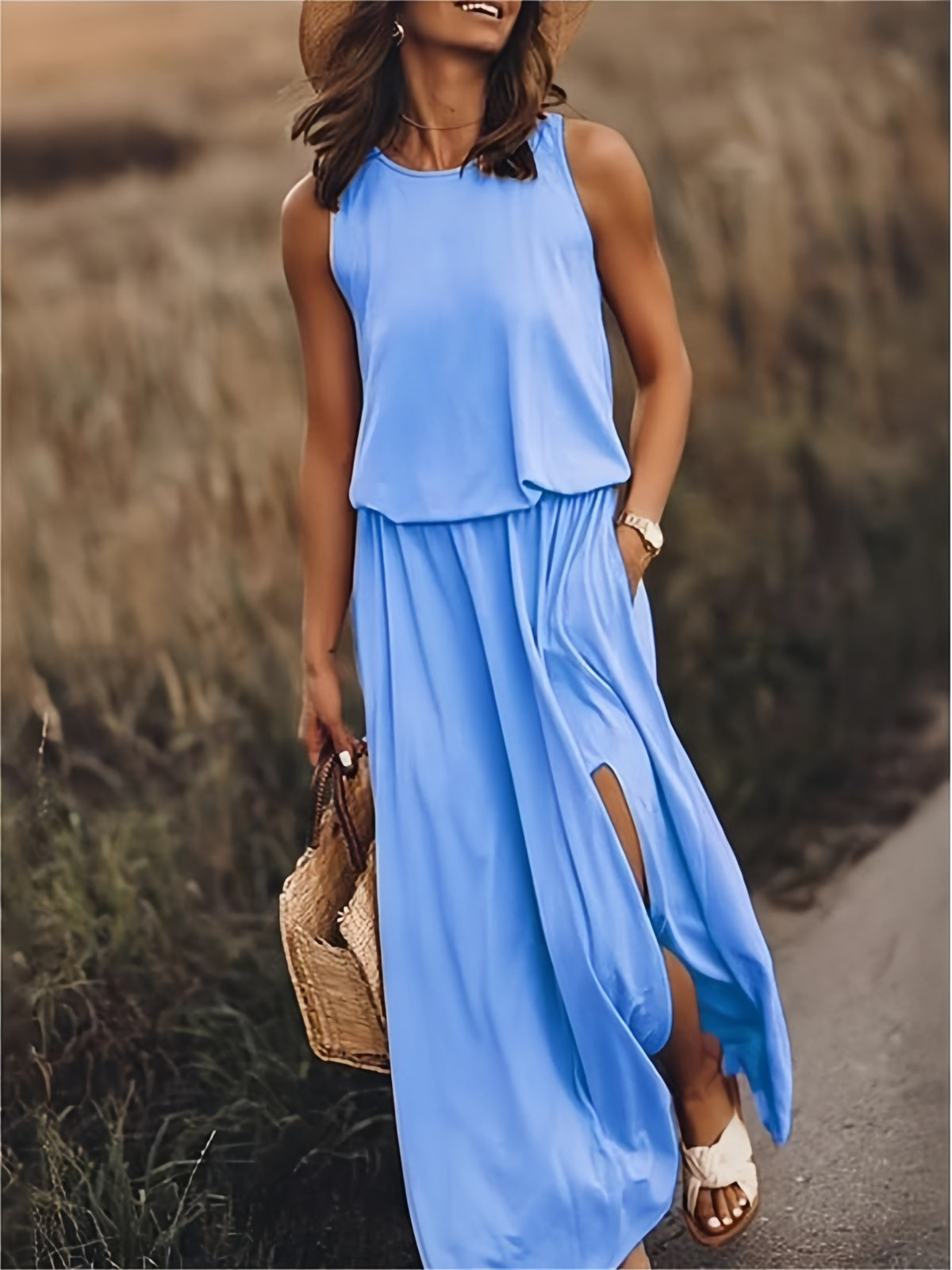 Zayna - Maxi Kleid - Einfaches Modal Boho Kleid in verschiedenen Farben