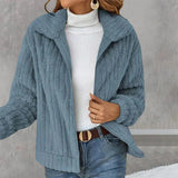 Hannah | Kurze und Moderne Damen Strick-Strickjacke in Blau