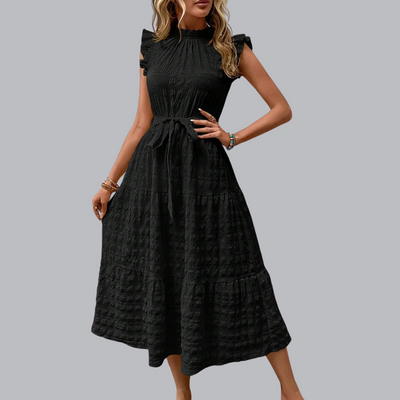 Kordula™ | Midikleid mit Strukturstoff in mehreren Farben